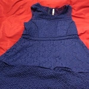 Xhilaration lace dress navy blue size xl